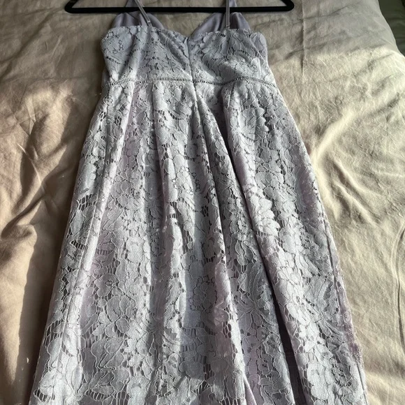 NWT astr the label floral lace lilac purple sheath dress lattice inset - Picture 5 of 5